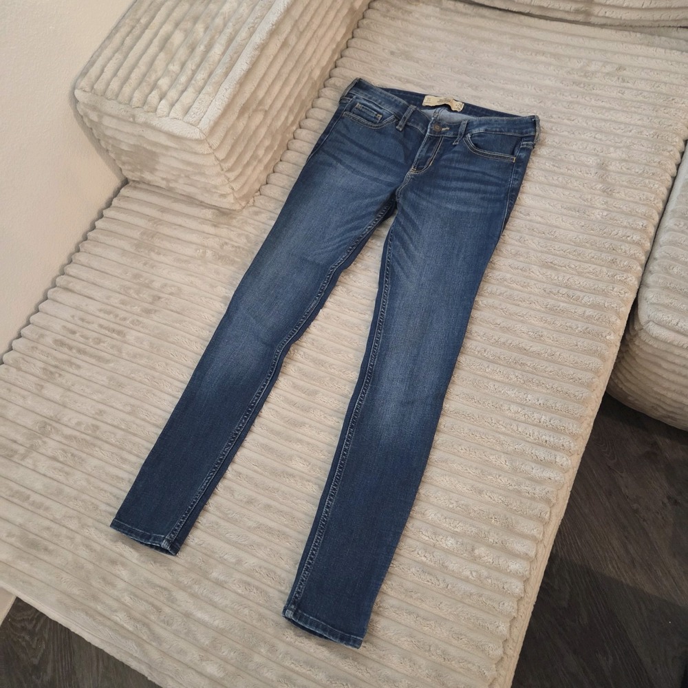 Hollister Super Skinny Low Rise Jeans Dark Wash 3S W26 L28 Stretch